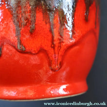 Load image into Gallery viewer, 1960s Dumler &amp; Breiden West German Vase. Attractive Red Beige and Black Lava Glazes - European Ceramics

