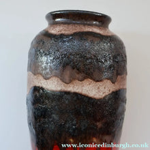 Load image into Gallery viewer, 1960s Dumler &amp; Breiden West German Vase. Attractive Red Beige and Black Lava Glazes - European Ceramics
