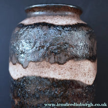 Load image into Gallery viewer, 1960s Dumler &amp; Breiden West German Vase. Attractive Red Beige and Black Lava Glazes - European Ceramics
