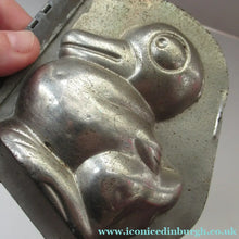 Load image into Gallery viewer, Vintage DUTCH Vormenfabriek Tilburg Tin Chocolate Mould in the Shape of a Little Duckling
