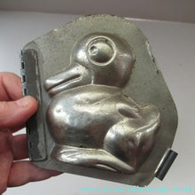 Load image into Gallery viewer, Vintage DUTCH Vormenfabriek Tilburg Tin Chocolate Mould in the Shape of a Little Duckling
