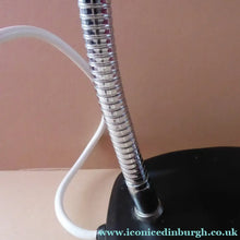 Load image into Gallery viewer, VINTAGE 1960s ENDON Black Enamel Metal Desk Lamp with Finger Button on the Base. Good Condition

