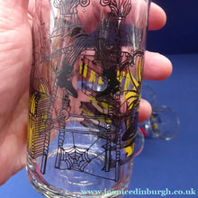 Load image into Gallery viewer, Five 1960s RAVENSHEAD Slim Jim Drinking Glasses. Little Miss Muffet Design by Alexander Hardie-Williamson
