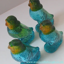 Load image into Gallery viewer, Four Avon Perfume Bottles in the Shape of Budgies
