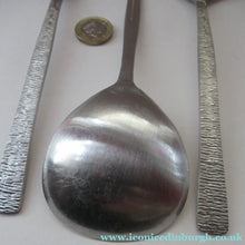 Load image into Gallery viewer, Gerald Benney Viners Studio Three Serving Spoons Stainless Steel 1960s
