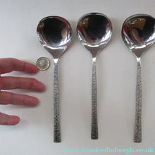 Load image into Gallery viewer, Gerald Benney Viners Studio Three Serving Spoons Stainless Steel 1960s
