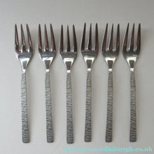 Load image into Gallery viewer, Vintage 1960s Viners Studio Gerald Benny Pastry Forks Stainless Steel
