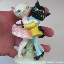 Load image into Gallery viewer, 1960s 1950s Goebel Figurine Comical Dancing Cats by Albert Staehle1960s Goebel Comical Cat Figurine Albert Staehle
