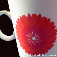 Load image into Gallery viewer, Vintage 1960s THOMAS ROSENTHAL Orange Flower Power Cup &amp; Saucer. Five Available
