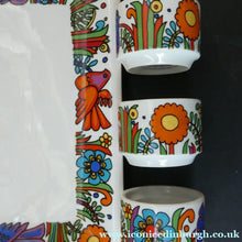 Load image into Gallery viewer, 1960s Villeroy &amp; Boch Set of Six Egg Cugs on Original Stand ACAPULCO
