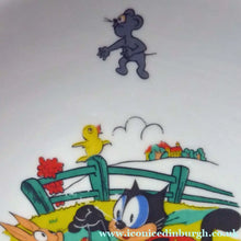 Load image into Gallery viewer, FELIX the CAT Shallow Bowl. RARE Vintage 1960s German Wintering Pottery Dish
