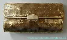Load image into Gallery viewer, Glittery Vintage GOLD Glomesh Disco Evening Clutch Bag or Purse
