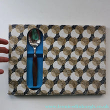 Load image into Gallery viewer, Vintage 1960s GLOSSWOOD Cutlery. Stainless Steel Dessert Spoons with Teak Effect Handles. Original Retail Box

