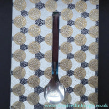 Load image into Gallery viewer, Vintage 1960s GLOSSWOOD Cutlery. Stainless Steel Six Dessert Spoons &amp; Larger Serving Spoon with Teak Effect Handles. Original Retail Box
