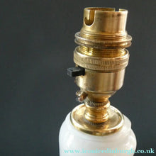 Load image into Gallery viewer, 1960s White Danish Holmegaard Glass Lamp. 14 1/2 inches in height
