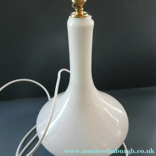 Load image into Gallery viewer, 1960s White Danish Holmegaard Glass Lamp. 14 1/2 inches in height
