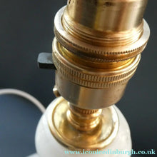 Load image into Gallery viewer, 1960s White Danish Holmegaard Glass Lamp. 14 1/2 inches in height

