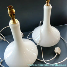 Load image into Gallery viewer, 1960s White Danish Holmegaard Glass Lamp. 14 1/2 inches in height
