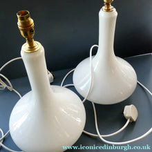 Load image into Gallery viewer, 1960s White Danish Holmegaard Glass Lamp. 14 1/2 inches in height
