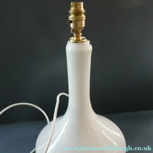 Load image into Gallery viewer, 1960s White Danish Holmegaard Glass Lamp. 14 1/2 inches in height
