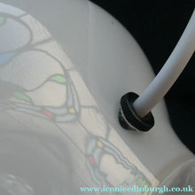 Load image into Gallery viewer, 1960s White Danish Holmegaard Glass Lamp. 14 1/2 inches in height
