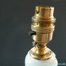 Load image into Gallery viewer, 1960s White Danish Holmegaard Glass Lamp. 14 1/2 inches in height
