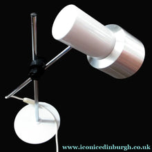 Load image into Gallery viewer, Vintage 1970s Table Lamp Desk Plam by Prova Italian Design White and Silver
