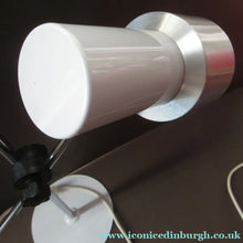 Load image into Gallery viewer, Vintage 1970s Table Lamp Desk Plam by Prova Italian Design White and Silver
