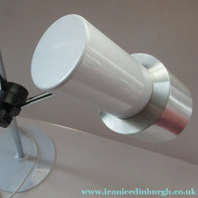 Load image into Gallery viewer, Vintage 1970s Table Lamp Desk Plam by Prova Italian Design White and Silver
