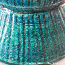 Load image into Gallery viewer, Large Vintage 1960s BITOSSI Table Lamp with More Unusual Sgraffito Striped Pattern
