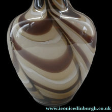 Load image into Gallery viewer, Mid Century Italian V.B Opaline ZEBRA Stripe Glass Vase. 12 1/4 inches in height

