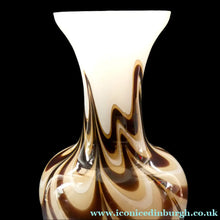Load image into Gallery viewer, Mid Century Italian V.B Opaline ZEBRA Stripe Glass Vase. 12 1/4 inches in height
