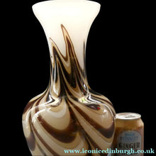 Load image into Gallery viewer, Mid Century Italian V.B Opaline ZEBRA Stripe Glass Vase. 12 1/4 inches in height

