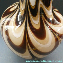 Load image into Gallery viewer, Mid Century Italian V.B Opaline ZEBRA Stripe Glass Vase. 12 1/4 inches in height

