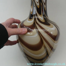 Load image into Gallery viewer, Mid Century Italian V.B Opaline ZEBRA Stripe Glass Vase. 12 1/4 inches in height
