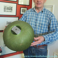 Load image into Gallery viewer, 1960s Woven Green String Hanging Pendant Light Shade
