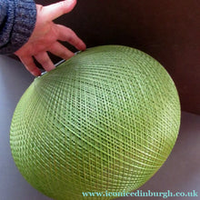 Load image into Gallery viewer, 1960s Woven Green String Hanging Pendant Light Shade
