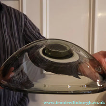 Load image into Gallery viewer, 1960s Large Danish Holmegaard Shallow Smoky Glass Dish by Per Lutken - Scandinavian Glass
