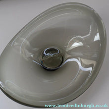 Load image into Gallery viewer, 1960s Large Danish Holmegaard Shallow Smoky Glass Dish by Per Lutken - Scandinavian Glass
