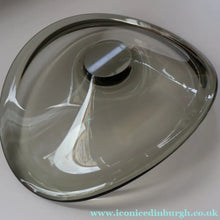 Load image into Gallery viewer, 1960s Large Danish Holmegaard Shallow Smoky Glass Dish by Per Lutken - Scandinavian Glass
