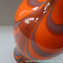 Load image into Gallery viewer, Large Bulbous Italian V.B Opaline ZEBRA Stripe Glass Vase. 13 1/4 inches in height
