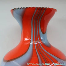Load image into Gallery viewer, Large Bulbous Italian V.B Opaline ZEBRA Stripe Glass Vase. 13 1/4 inches in height 
