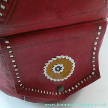Load image into Gallery viewer, Vintage 1960s "Native America Style" Red Leather Duffle Bag
