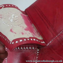Load image into Gallery viewer, Vintage 1960s "Native America Style" Red Leather Duffle Bag
