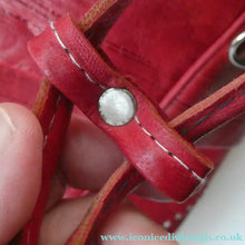 Load image into Gallery viewer, Vintage 1960s "Native America Style" Red Leather Duffle Bag
