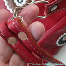 Load image into Gallery viewer, Vintage 1960s "Native America Style" Red Leather Duffle Bag
