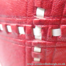 Load image into Gallery viewer, Vintage 1960s "Native America Style" Red Leather Duffle Bag
