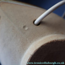 Load image into Gallery viewer, 1960s Medium TREMAEN Nanceddan Pottery Table Lamp. Original Hessian Shade &amp; Paper Label on Base
