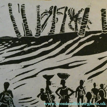 Load image into Gallery viewer, 1960s Linocut by Marie Whitby. Sakumono Beach. Signed and Dated 1963
