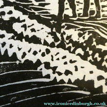 Load image into Gallery viewer, 1960s Linocut by Marie Whitby. Sakumono Beach. Signed and Dated 1963

